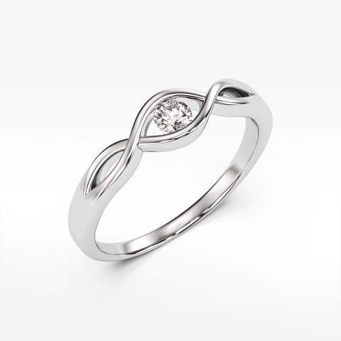 Pierścionek ze złota z cyrkonią