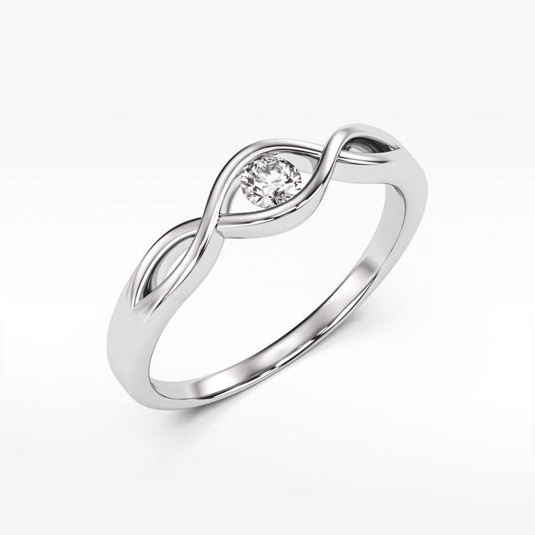 Pierścionek ze złota z cyrkonią