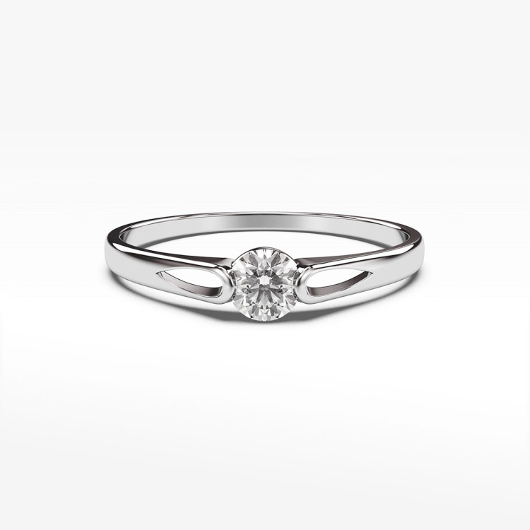 Pierścionek ze złota z cyrkonią