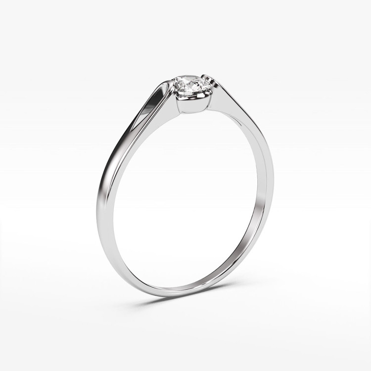 Pierścionek ze złota z cyrkonią