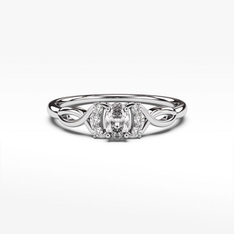 Pierścionek ze złota z cyrkoniami