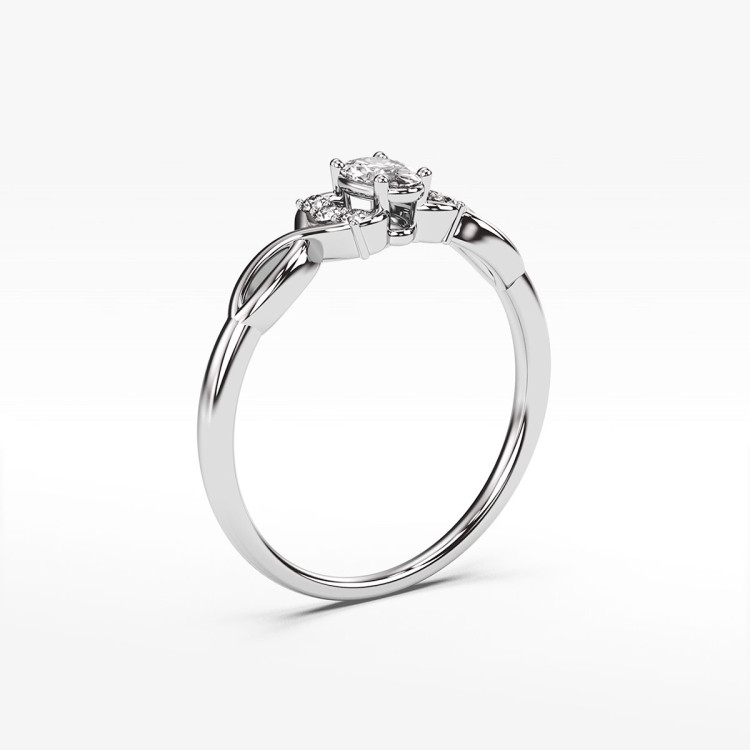 Pierścionek ze złota z cyrkoniami