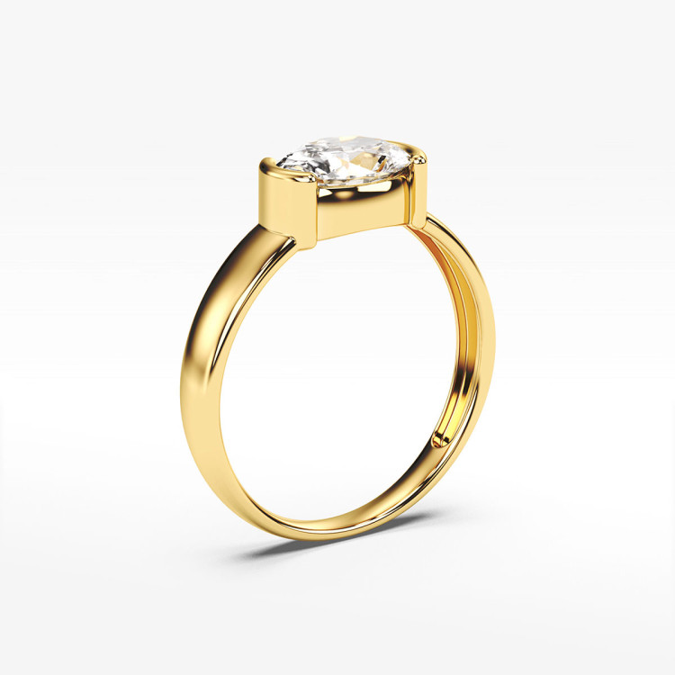 Pierścionek ze złota z cyrkonią