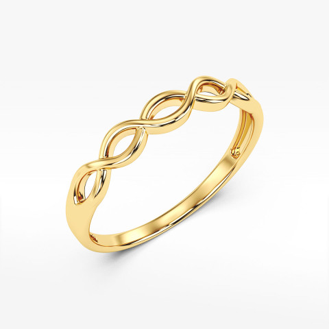 Pierścionek ze złota nieskończoność