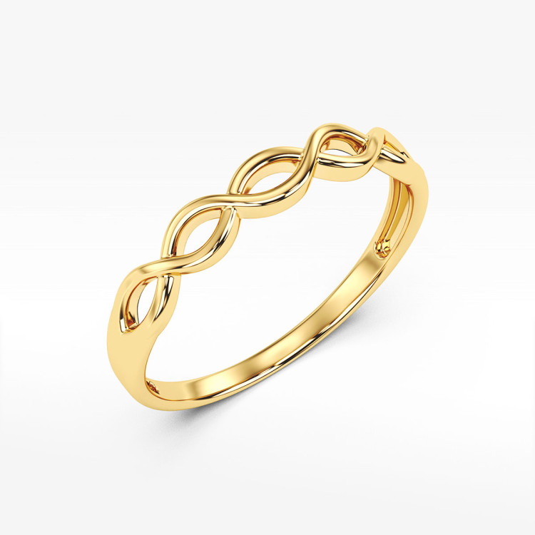 Pierścionek ze złota nieskończoność