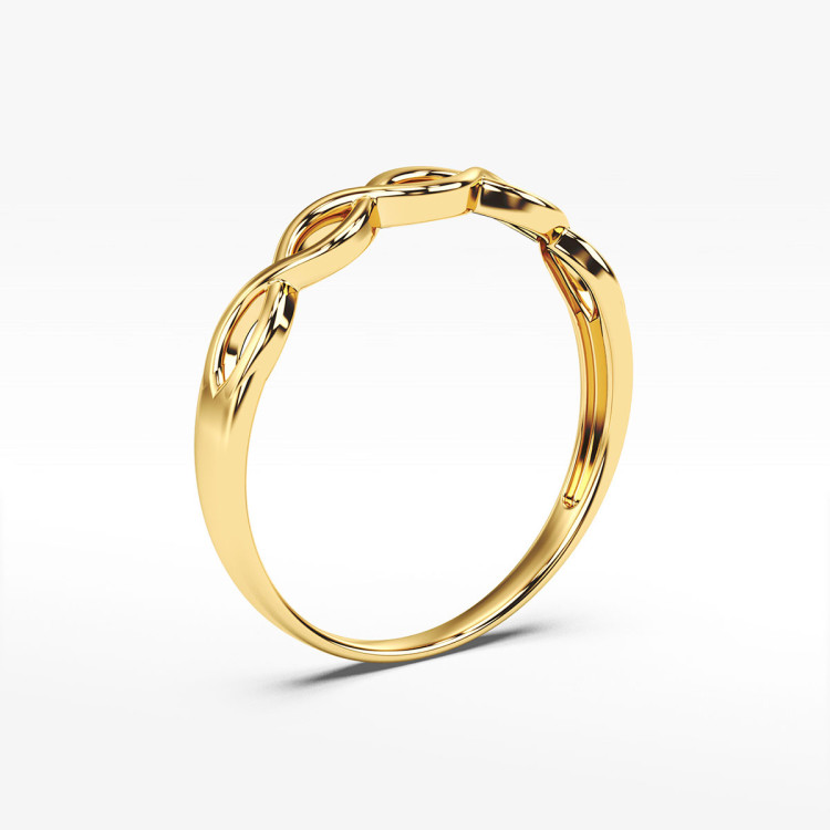 Pierścionek ze złota nieskończoność