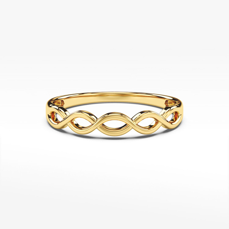 Pierścionek ze złota nieskończoność