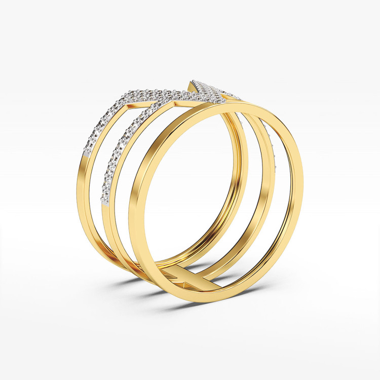 Pierścionek ze złota z cyrkoniami