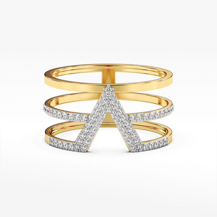 Pierścionek ze złota z cyrkoniami