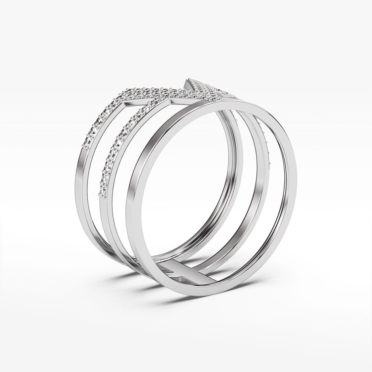 Pierścionek ze złota z cyrkoniami