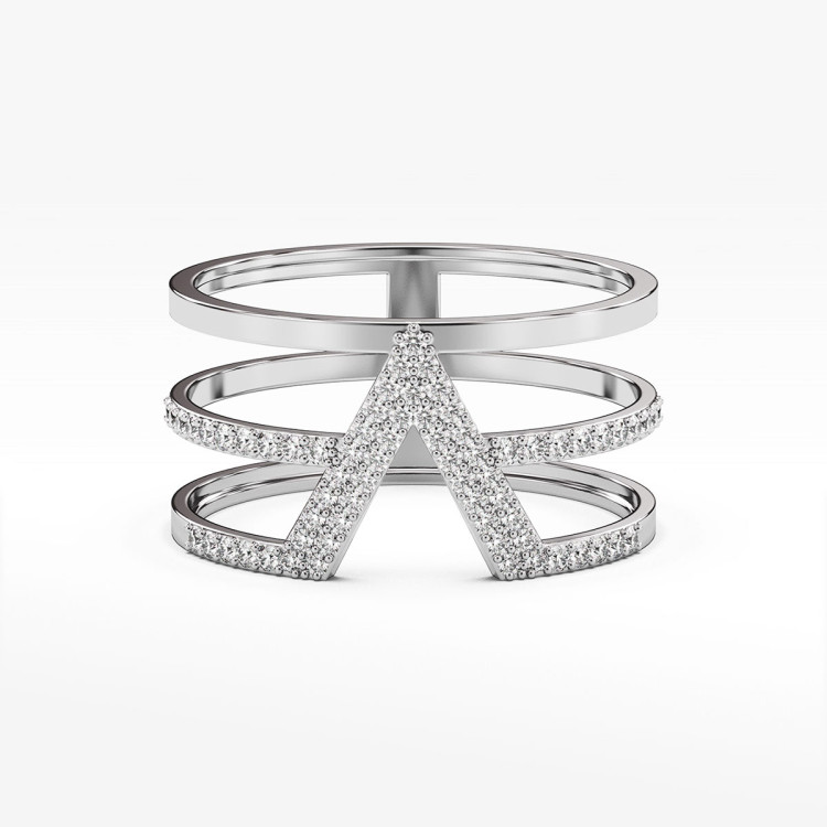 Pierścionek ze złota z cyrkoniami