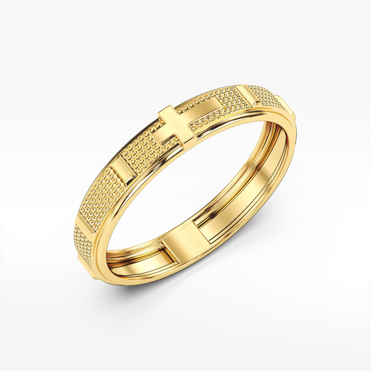 Pierścionek ze złota różaniec