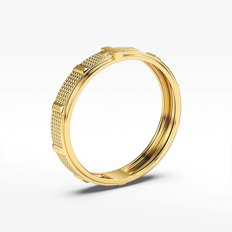 Pierścionek ze złota różaniec