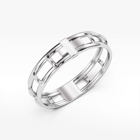 Pierścionek ze złota różaniec z krzyżykiem