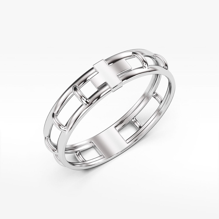 Pierścionek ze złota różaniec z krzyżykiem