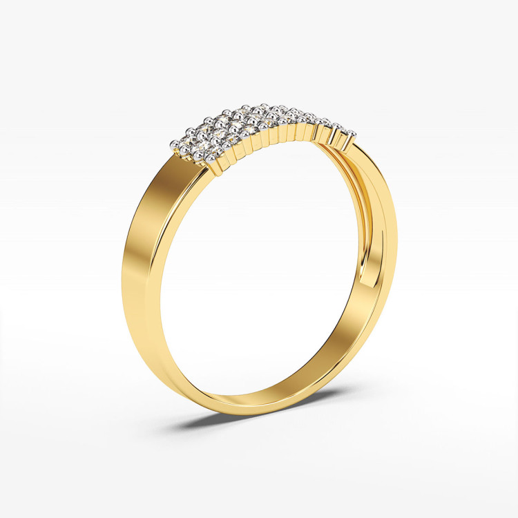 Pierścionek ze złota z cyrkoniami