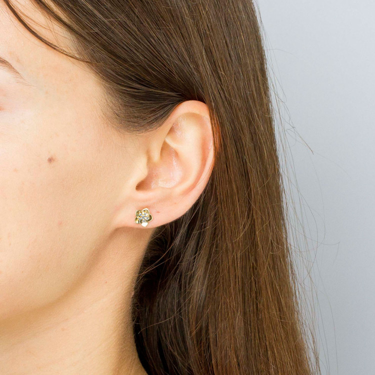 Kolczyki ze złota kwiatki