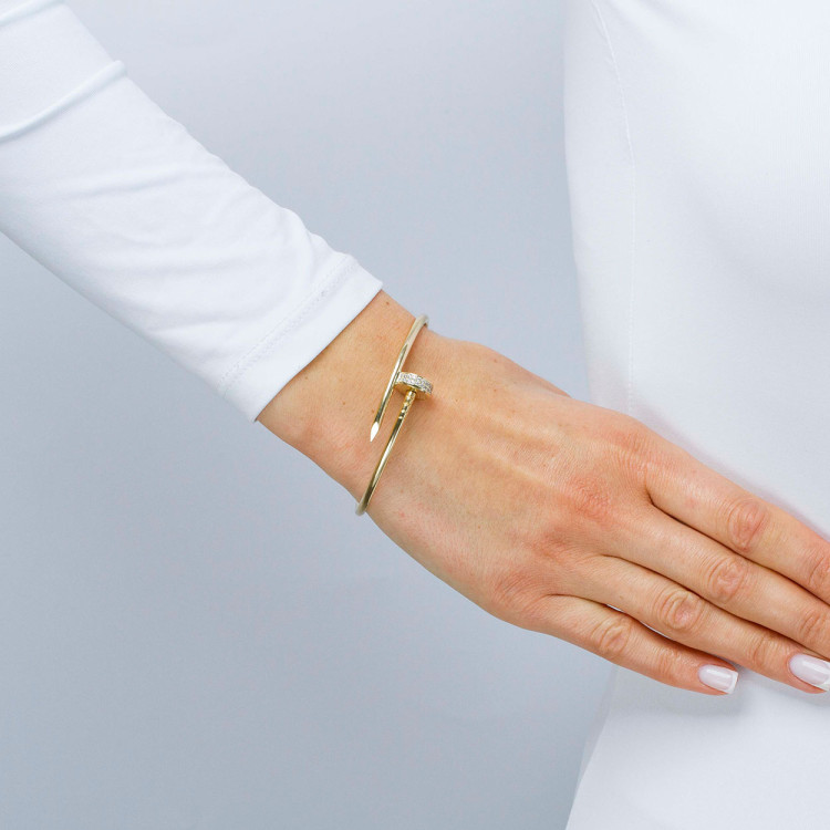 Bransoletka ze złota z cyrkoniami