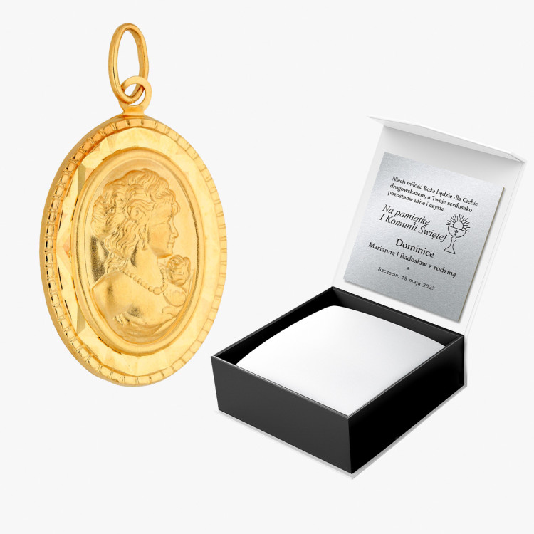 Zawieszka ze złota medalik