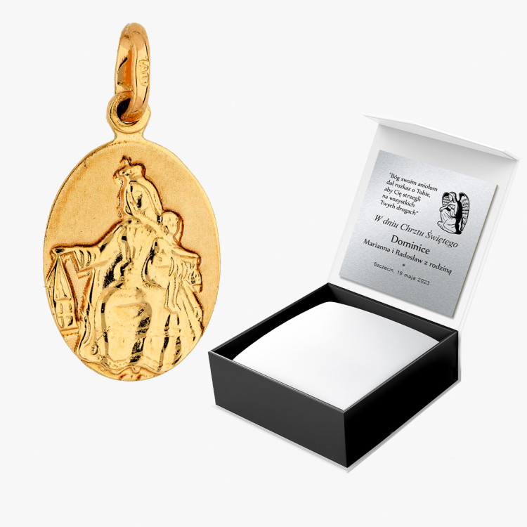 Zawieszka ze złota medalik