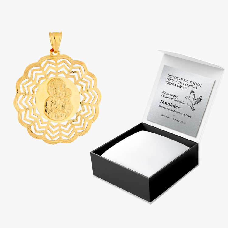 Zawieszka ze złota medalik