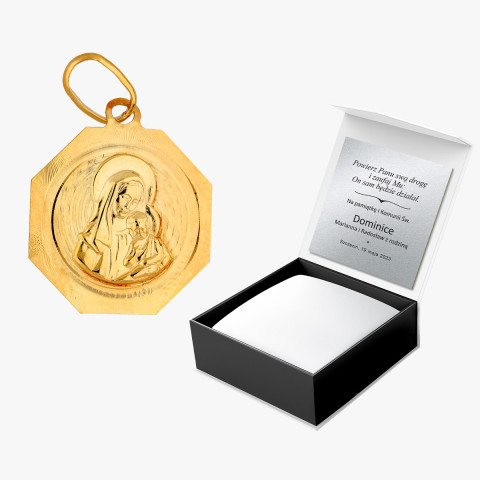 Zawieszka ze złota medalik