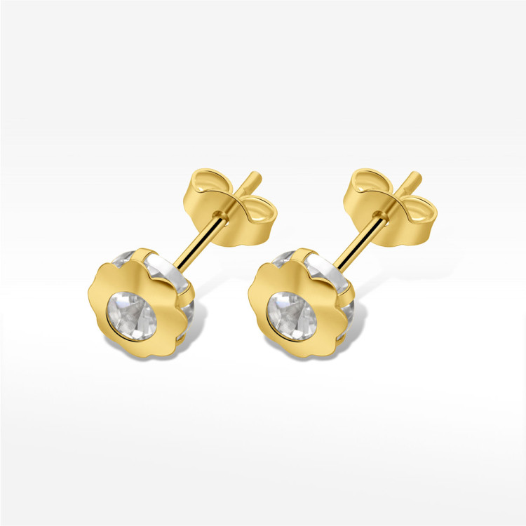 Kolczyki ze złota z cyrkoniami