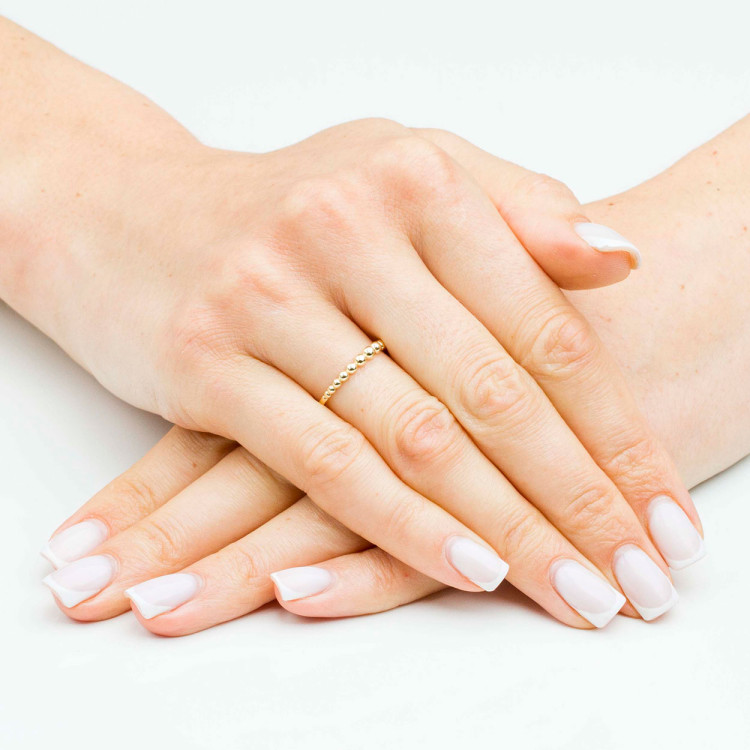 Pierścionek ze złota kulki