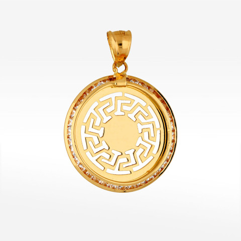 Zawieszka ze złota z wzorem greckim