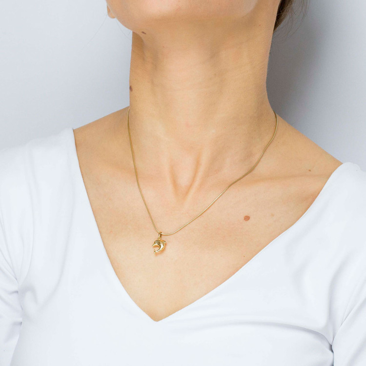 Zawieszka ze złota delfinek