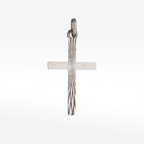 Zawieszka z białego złota krzyżyk