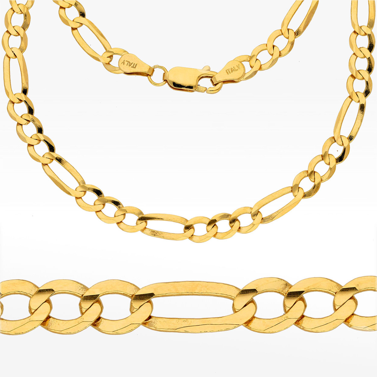 Łańcuszek ze złota figaro pełny