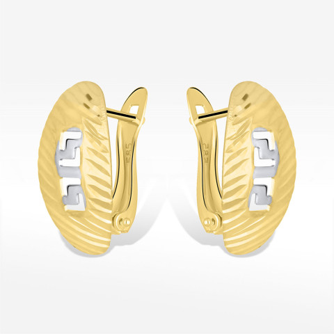 Kolczyki ze złota z wzorem greckim