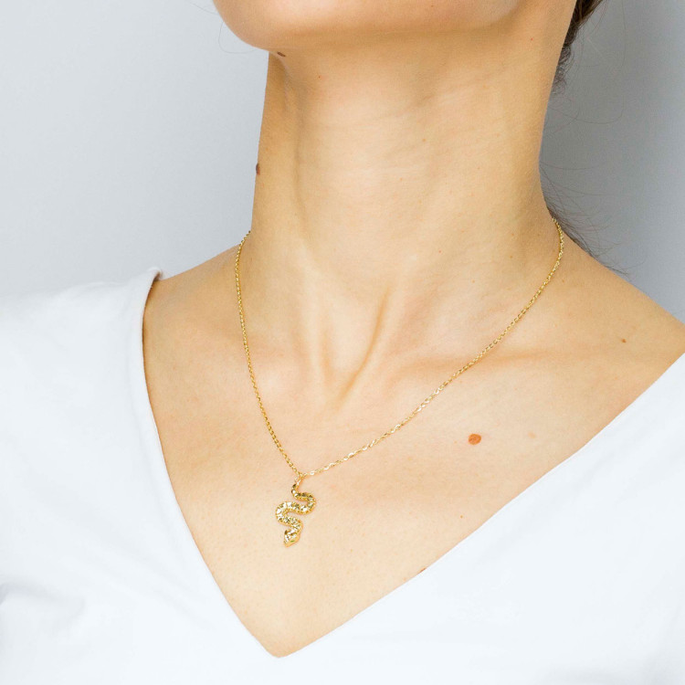 Naszyjnik ze złota 42-45cm z wężem