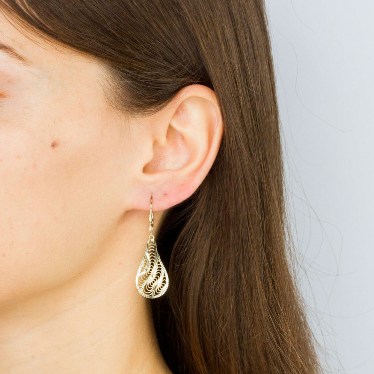 Kolczyki ze złota wiszące