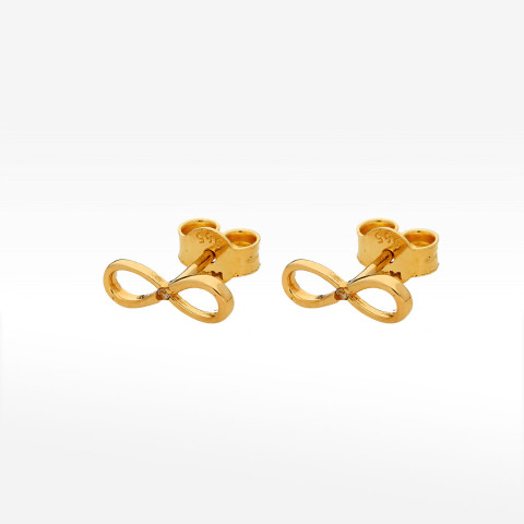 Kolczyki ze złota z nieskończonością