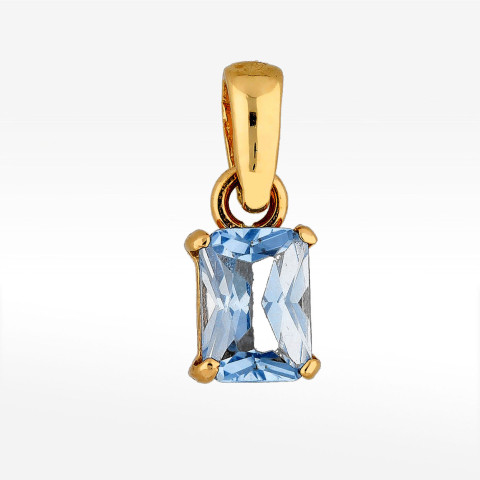 Zawieszka ze złota z niebieską cyrkonią