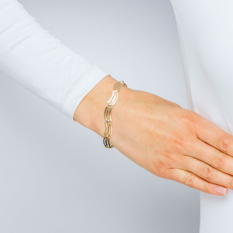 Bransoletka ze złota z wzorem greckim