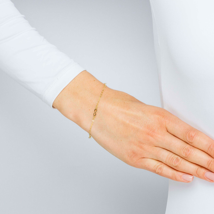 Bransoletka ze złota nieskończoność