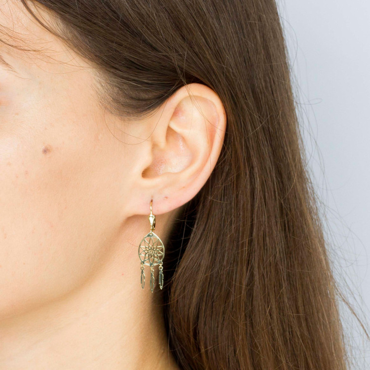 Kolczyki ze złota łapacz snów