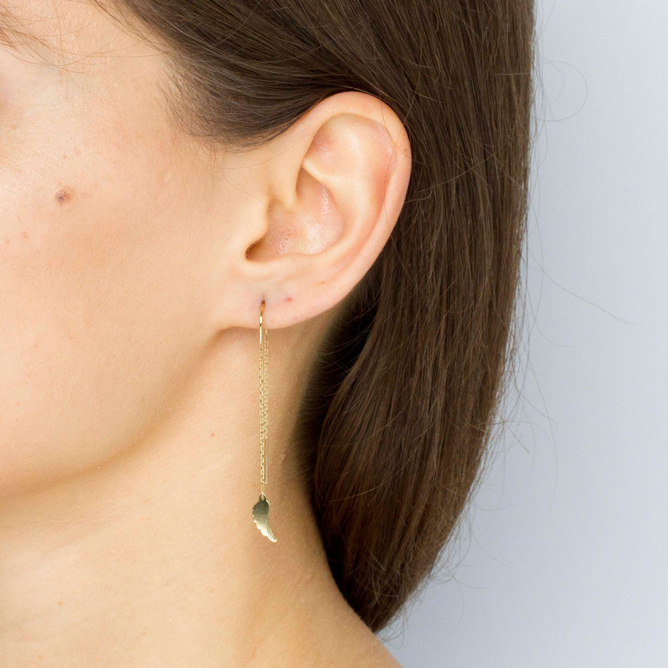 Kolczyki ze złota przeciągane