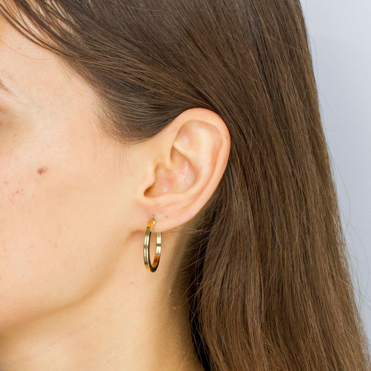 Kolczyki ze złota 2.4cm koła