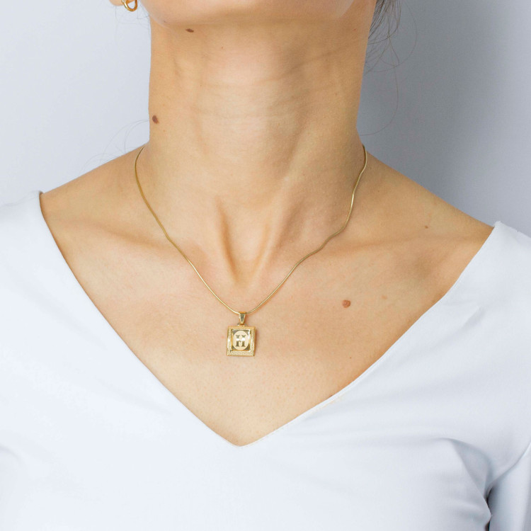 Zawieszka ze złota z literą H