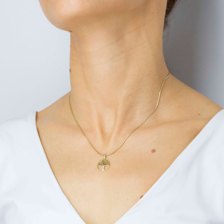 Zawieszka ze złota drzewko szczęścia