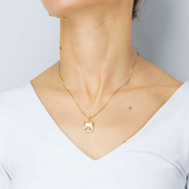 Zawieszka ze złota z literą H