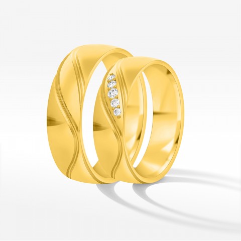 Obrączki ślubne z żółtego złota 5.5mm półokrągłe