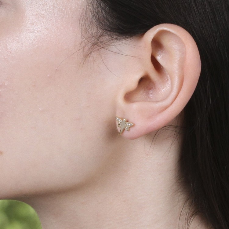 Kolczyki ze złota ważki