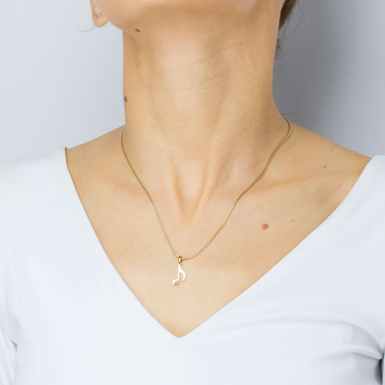 Zawieszka ze złota nutka