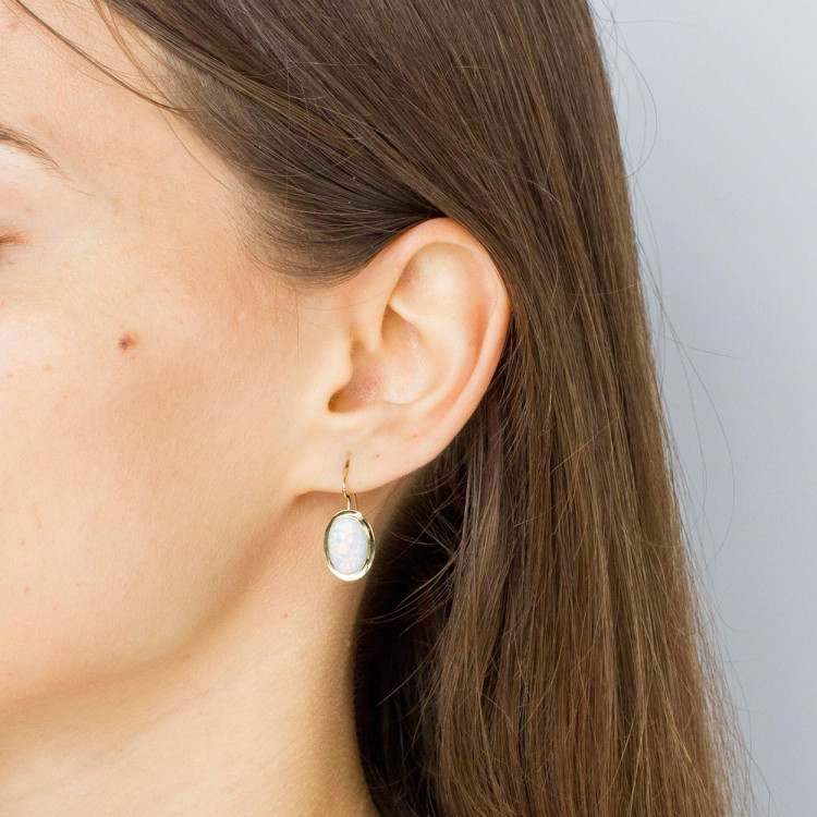 Kolczyki ze złota z opalem