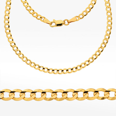 Łańcuszek ze złota pancerka pełny